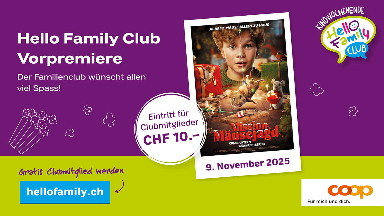 Hello Family Vorpremiere Mission:Mäusejagd - Chaos unterm Weihnachtsbaum